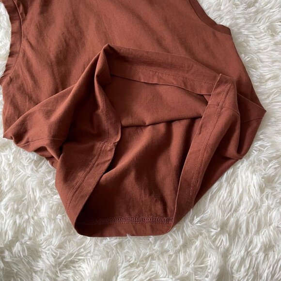 Lofarm Organic Cotton Sleeveless Top M Brown - Picture 6 of 6
